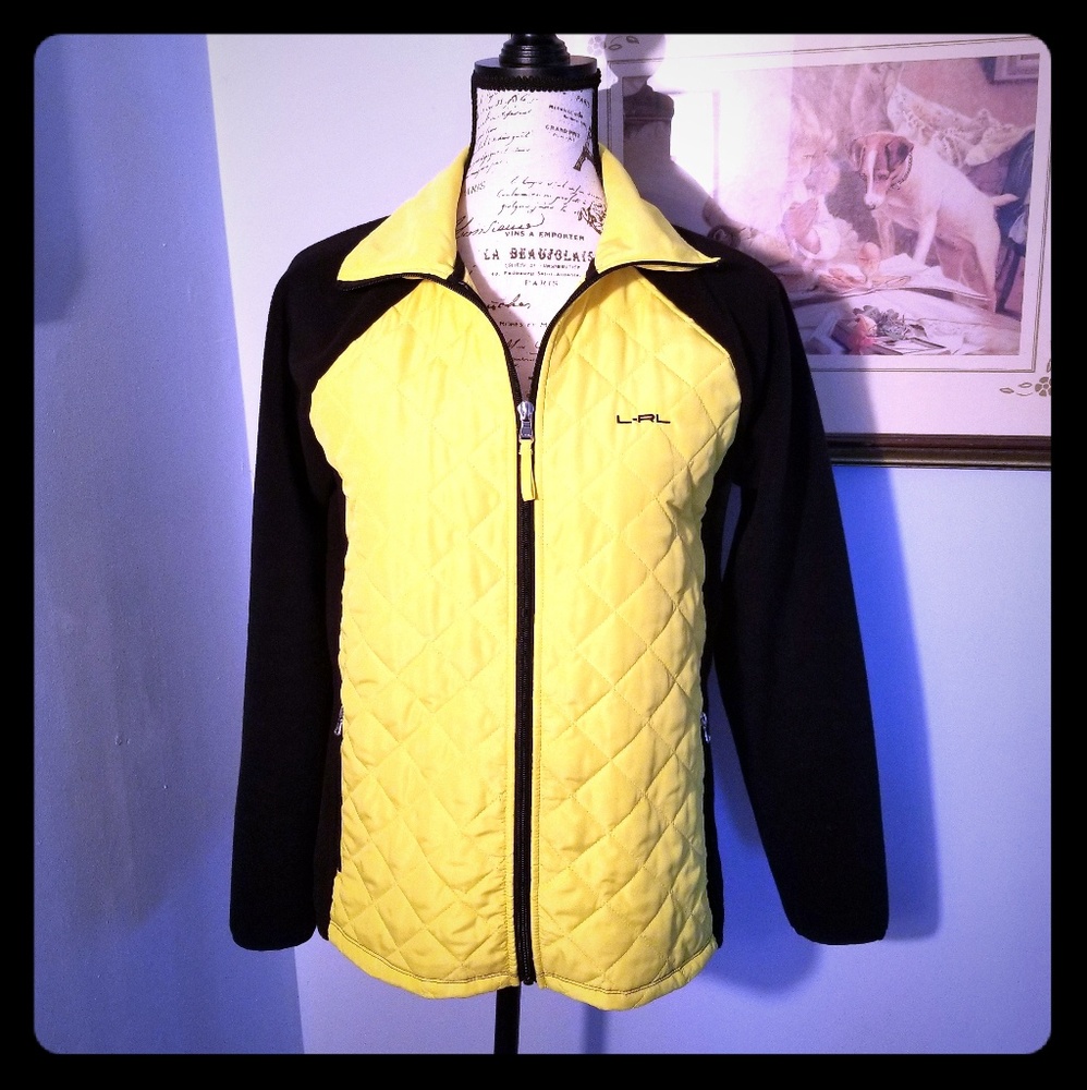 L-RL Lauren Active Fleece Quilted Jacket Sz M
